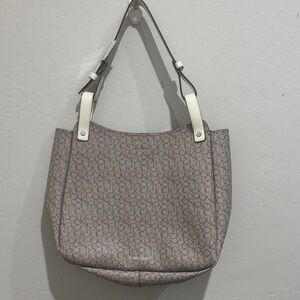 Calvin Klein Tan Monogram Shoulder Bag